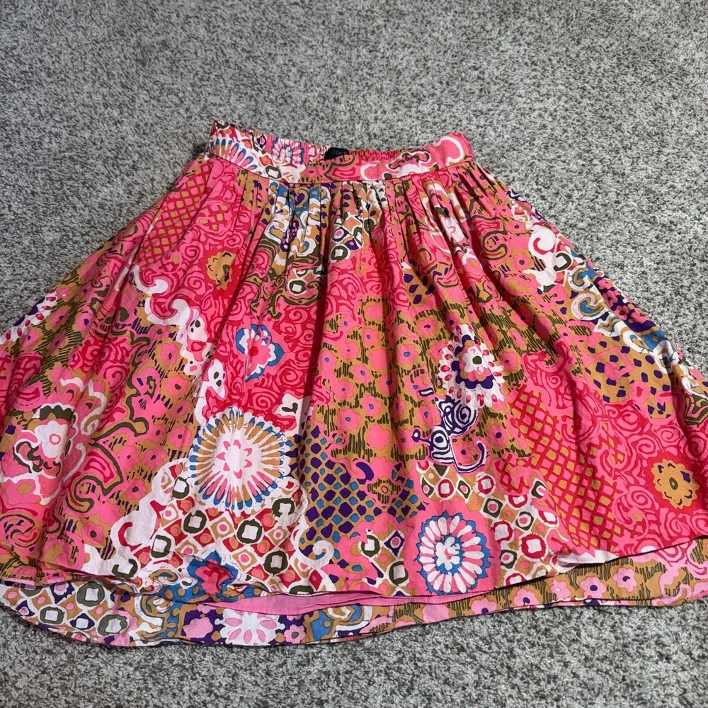 J. Crew Cotton pleat-front skirt in paisley print - 4 - Picture 2 of 4